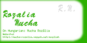 rozalia mucha business card