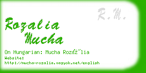 rozalia mucha business card